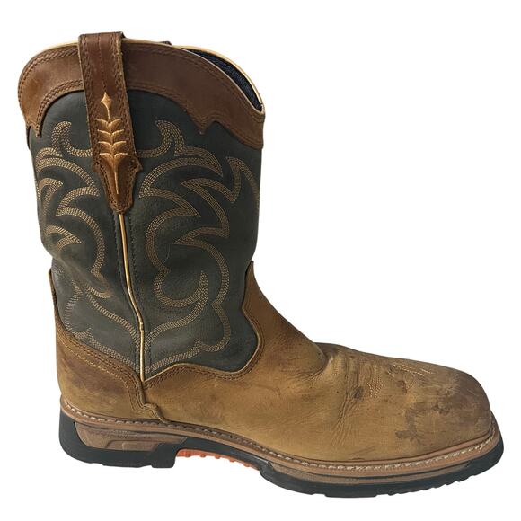 DAN POST MEN'S STORM TIDE WP Leather Western Work Boot DP56417 Brown 13 W - Picture 2 of 9